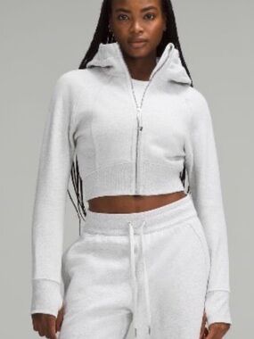 Lululemon scuba full zip cropped hoodie, size 12